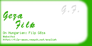 geza filp business card